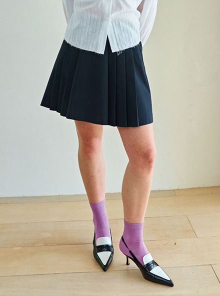 니어앤디어, Old school pleated mini skirt_NA
